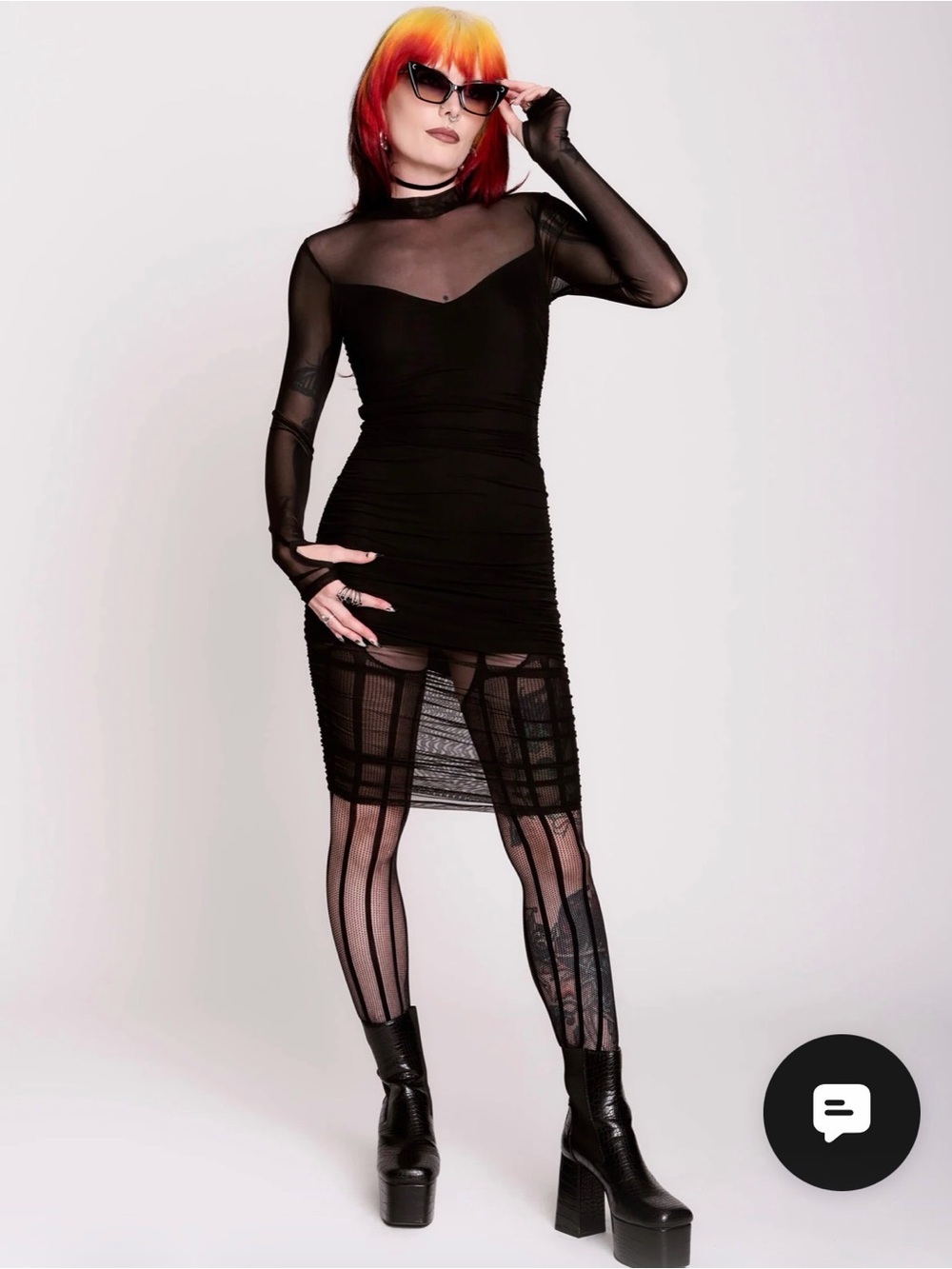 Midnight Hour Mesh Matrix Dress